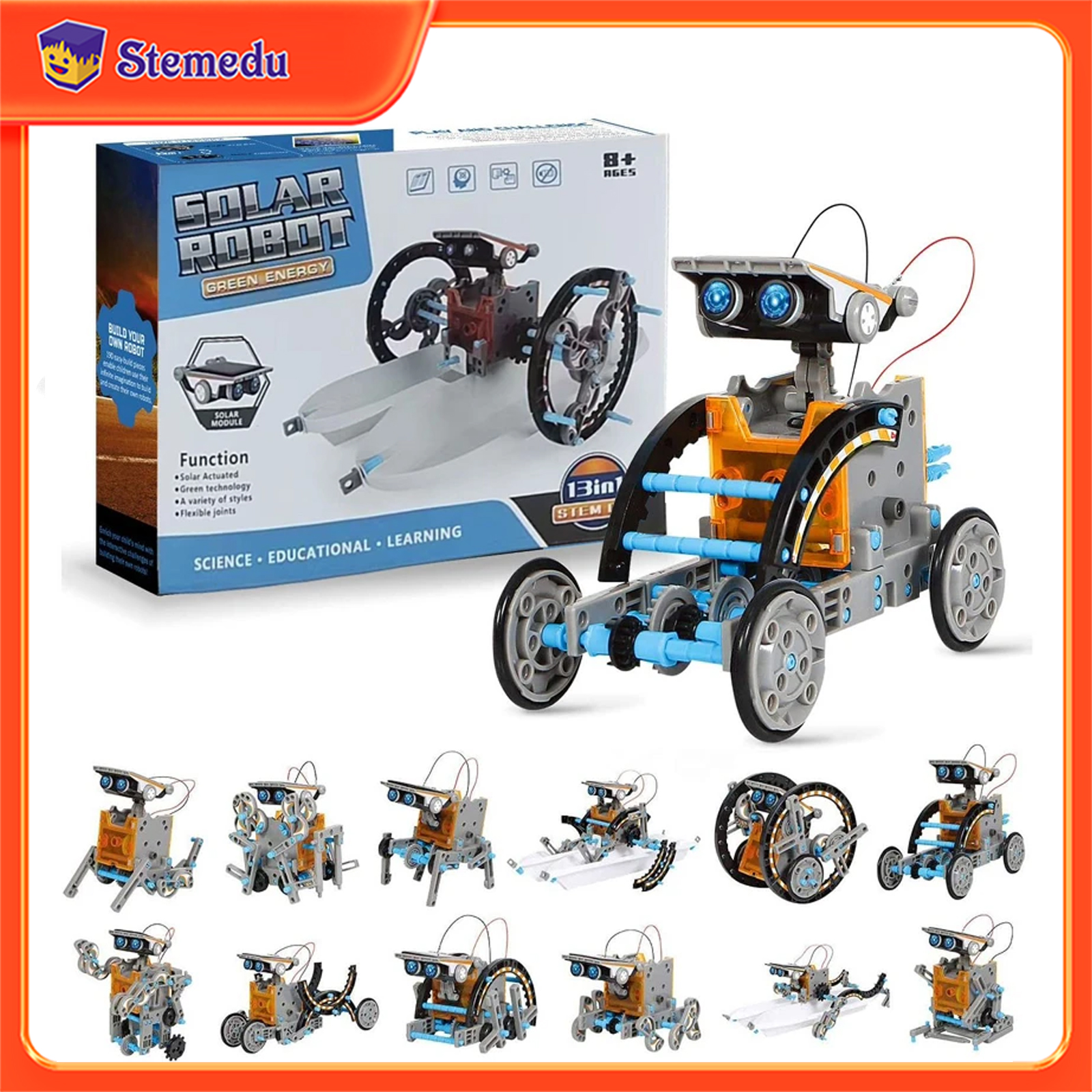 Science Toys Diy - 13 in 1 Solar Powered Robot