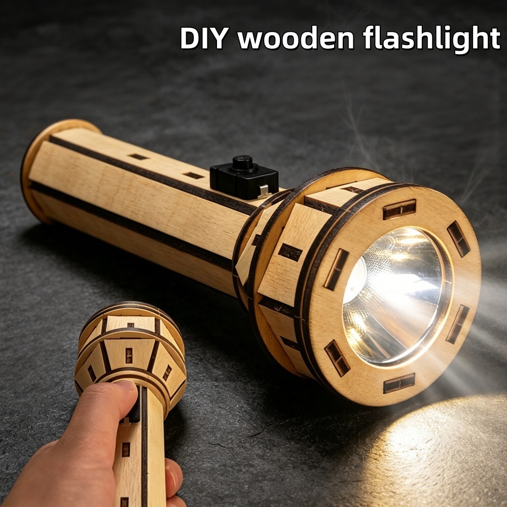 Wooden DIY Flashlight Puzzle K – обзор и цена Science Project Kit