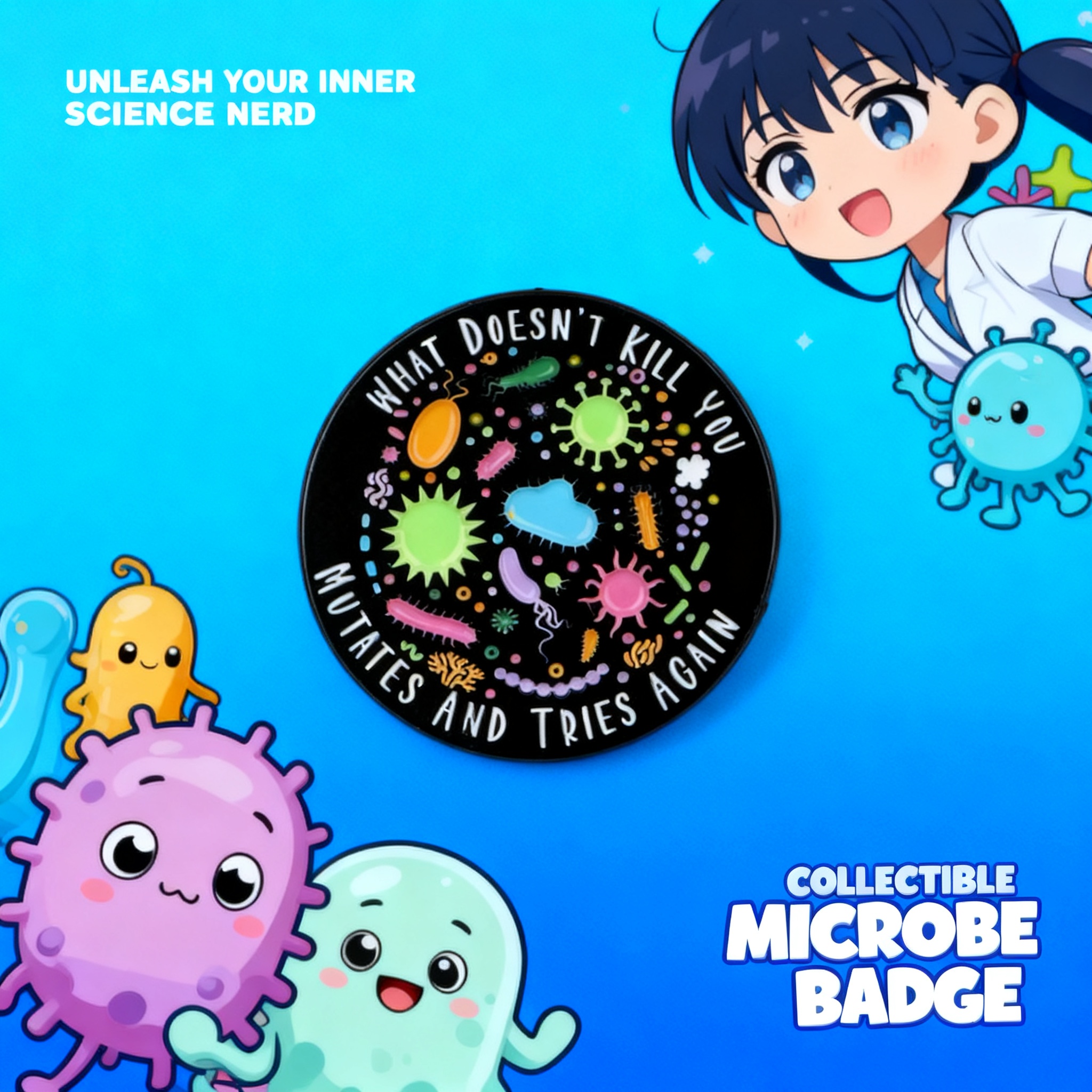 Bacterial Enamel Pin Nurse Doc – обзор и цена Science Toys
