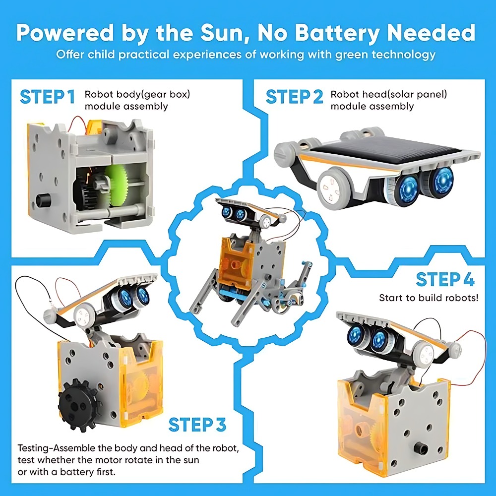Solar Robot Building Blocks 12 – обзор и цена Science Toys Diy