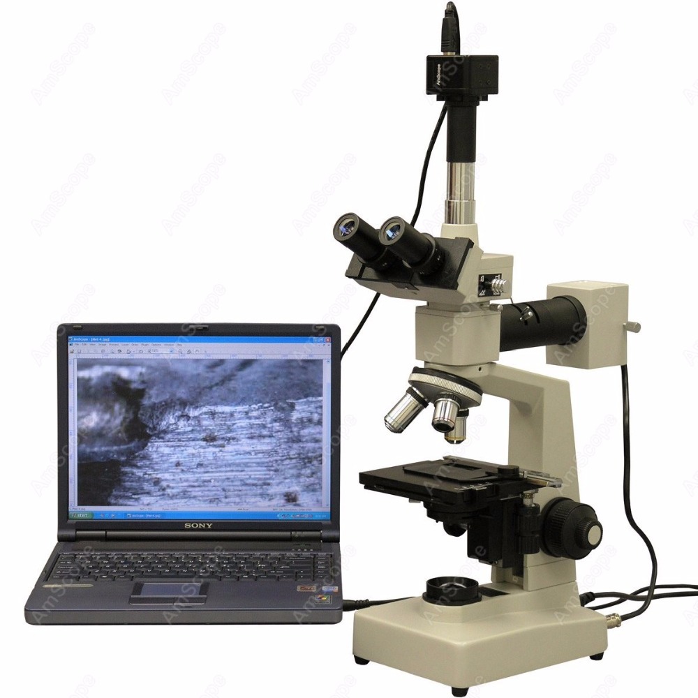 AmScope Metallurgical Trinocul – обзор и цена Microscope Compound 40X