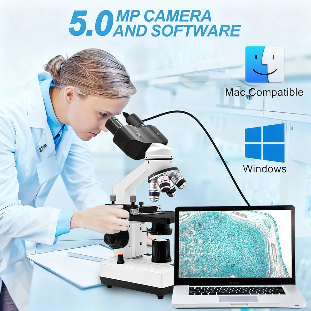 Compound Microscope,40X-2500X, – обзор и цена Microscope Compound 40X