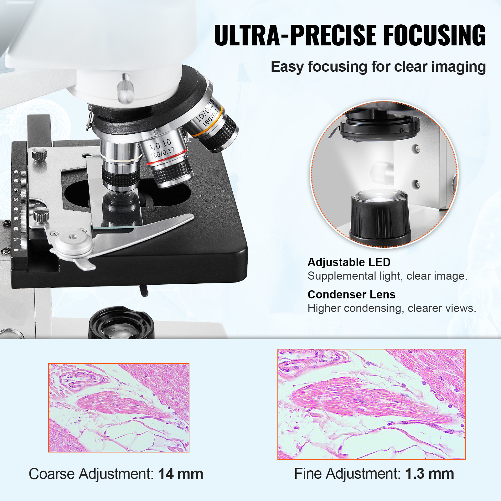 VEVOR Compound Trinocular Micr – обзор и цена Microscope Compound 40X