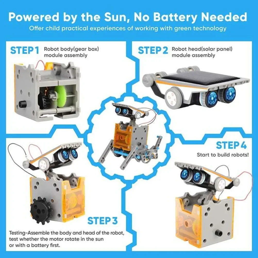 13 in 1 Solar Powered Robot Sc – обзор и цена Science Toys Diy
